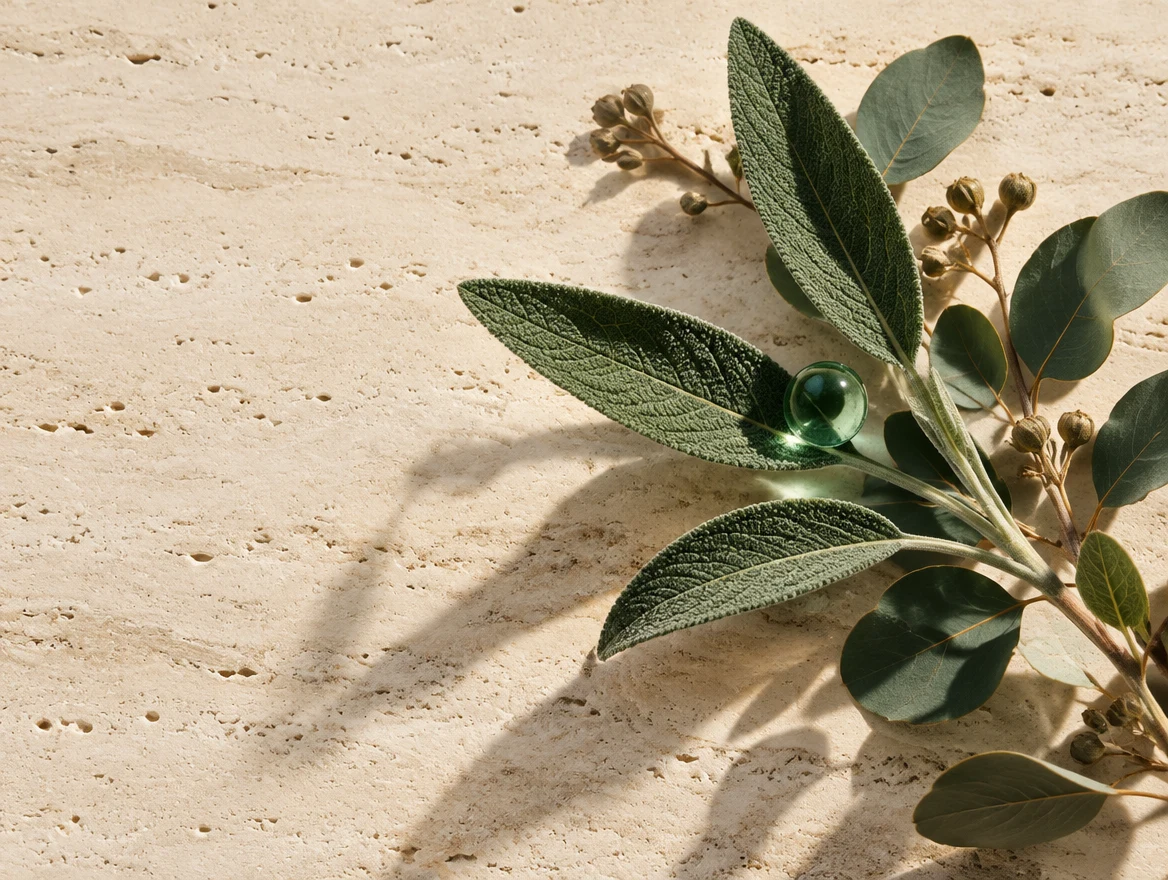Illustrazione botanica che accompagna il concept essenziale